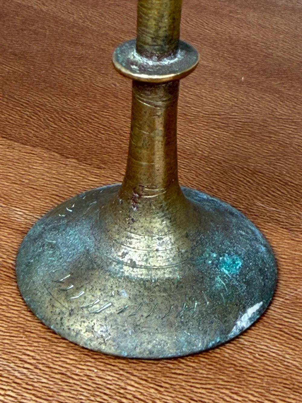 Vintage Solid Brass hand etched 6.5